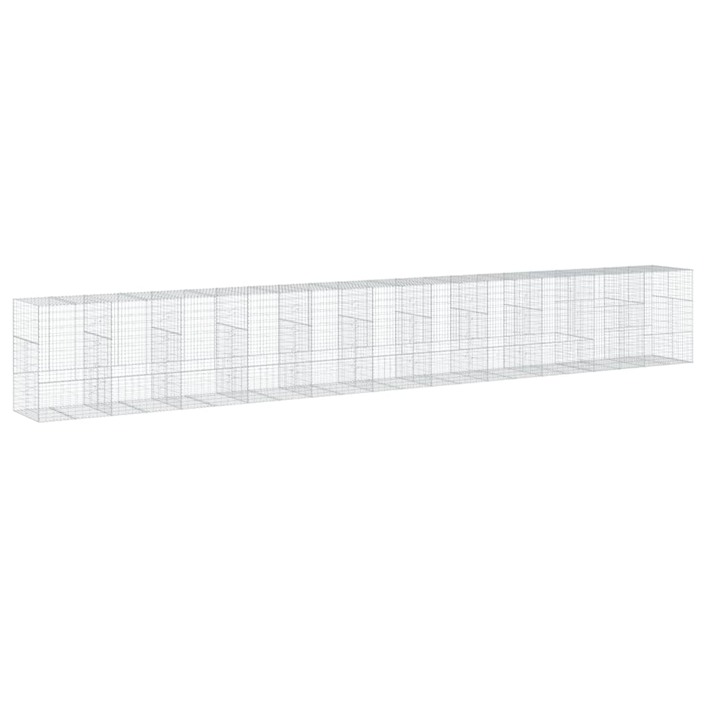 Schanskorf 1100x100x150 cm gegalvaniseerd ijzer zilverkleurig is nu te koop bij PeponiXL, paradijselijk wonen!