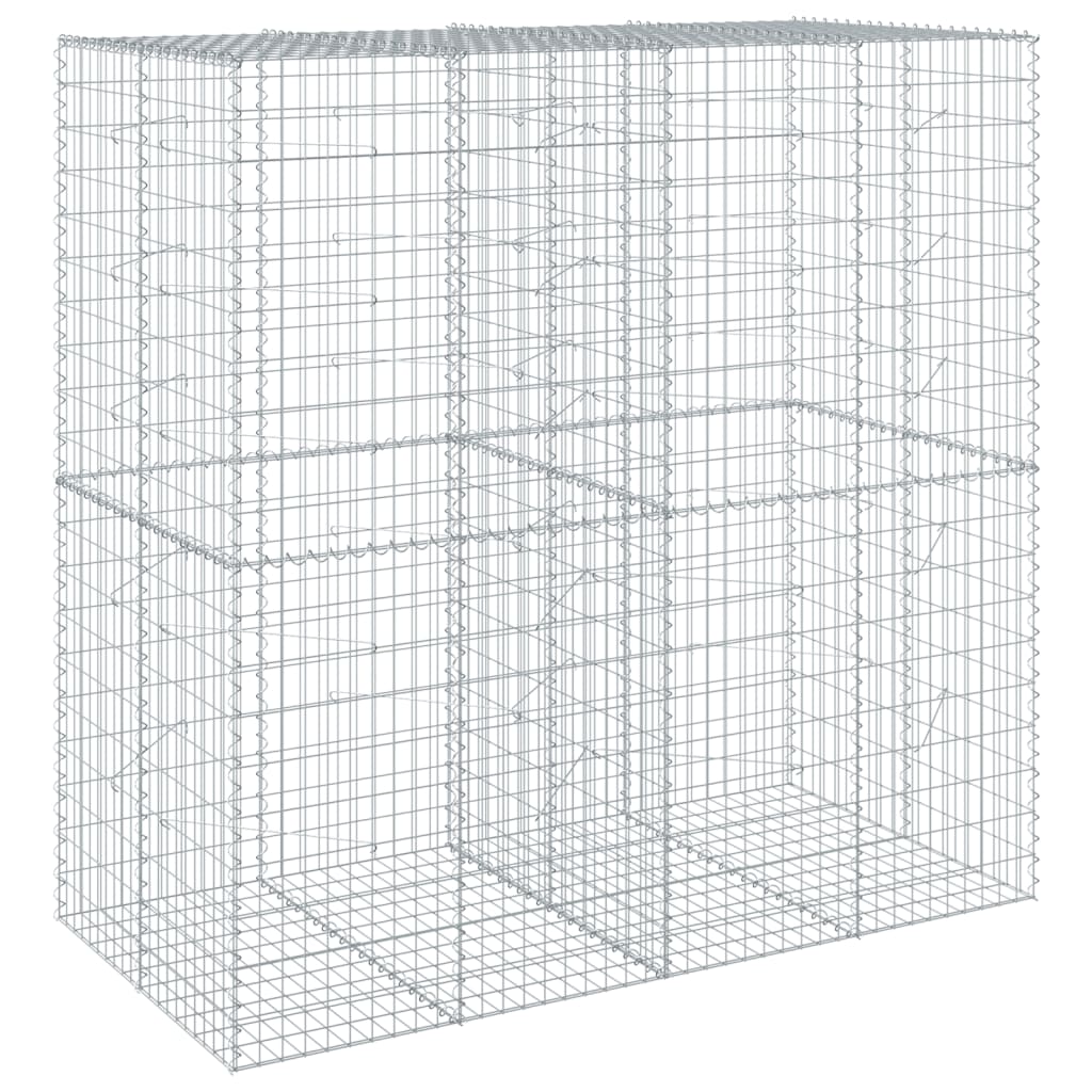 Schanskorf 200x100x200 cm gegalvaniseerd ijzer zilverkleurig is nu te koop bij PeponiXL, paradijselijk wonen!