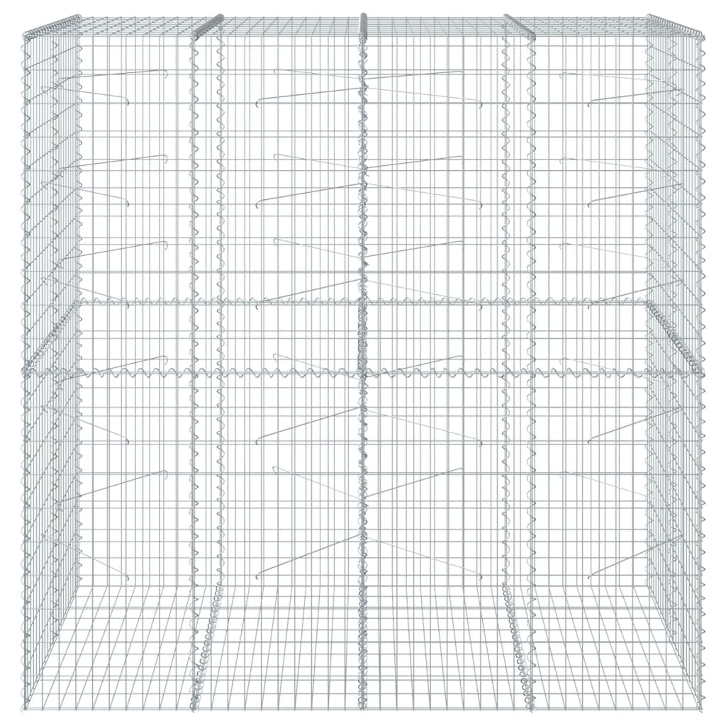Schanskorf 200x100x200 cm gegalvaniseerd ijzer zilverkleurig is nu te koop bij PeponiXL, paradijselijk wonen!