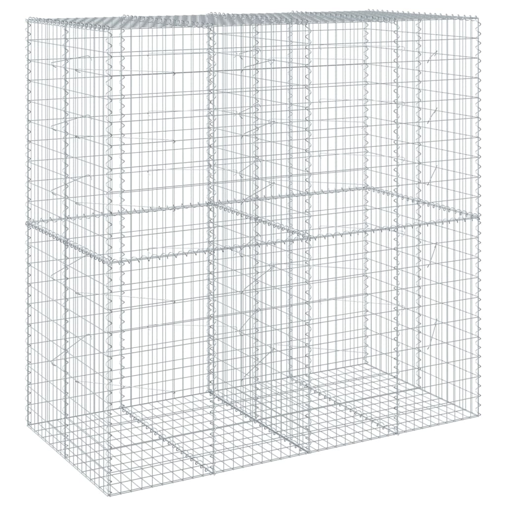 Schanskorf 200x100x200 cm gegalvaniseerd ijzer zilverkleurig is nu te koop bij PeponiXL, paradijselijk wonen!