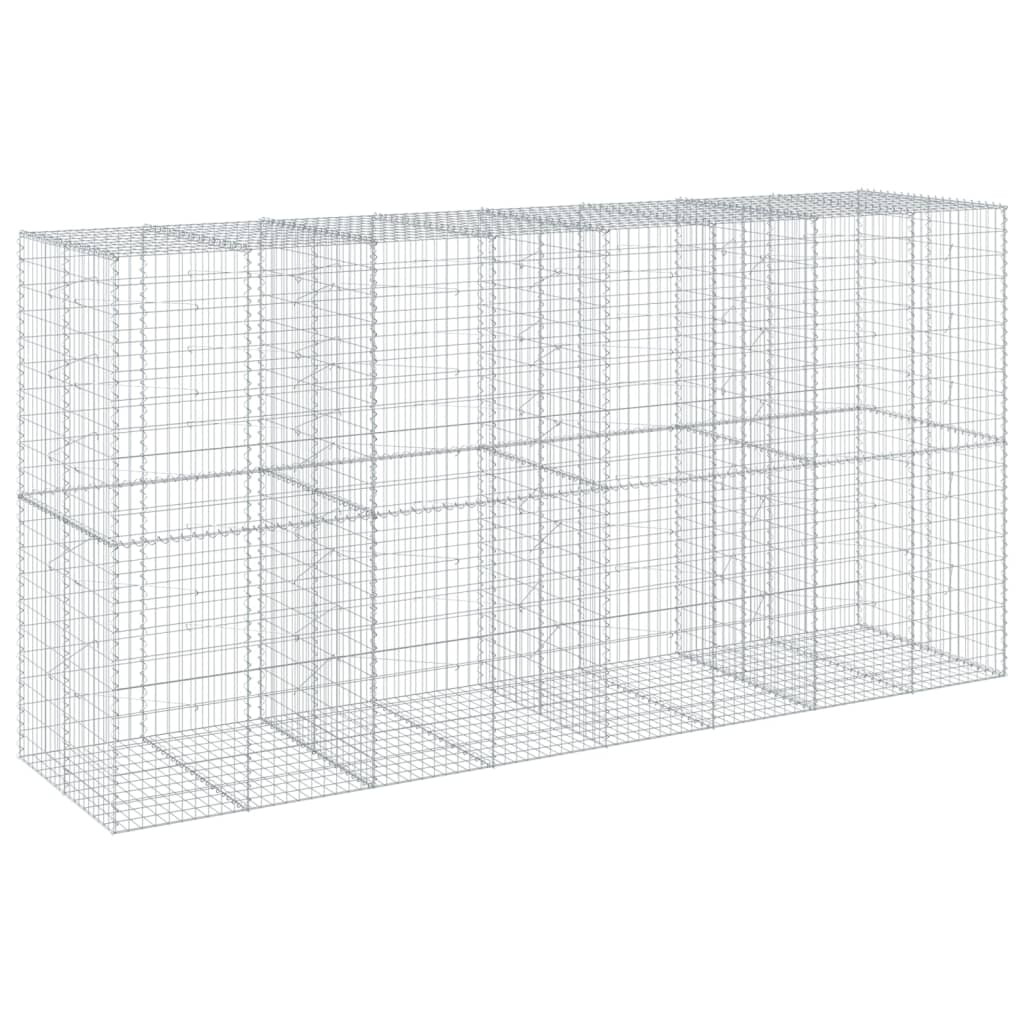 Schanskorf 400x100x200 cm gegalvaniseerd ijzer zilverkleurig is nu te koop bij PeponiXL, paradijselijk wonen!