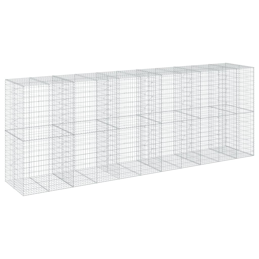 Schanskorf 550x100x200 cm gegalvaniseerd ijzer zilverkleurig is nu te koop bij PeponiXL, paradijselijk wonen!