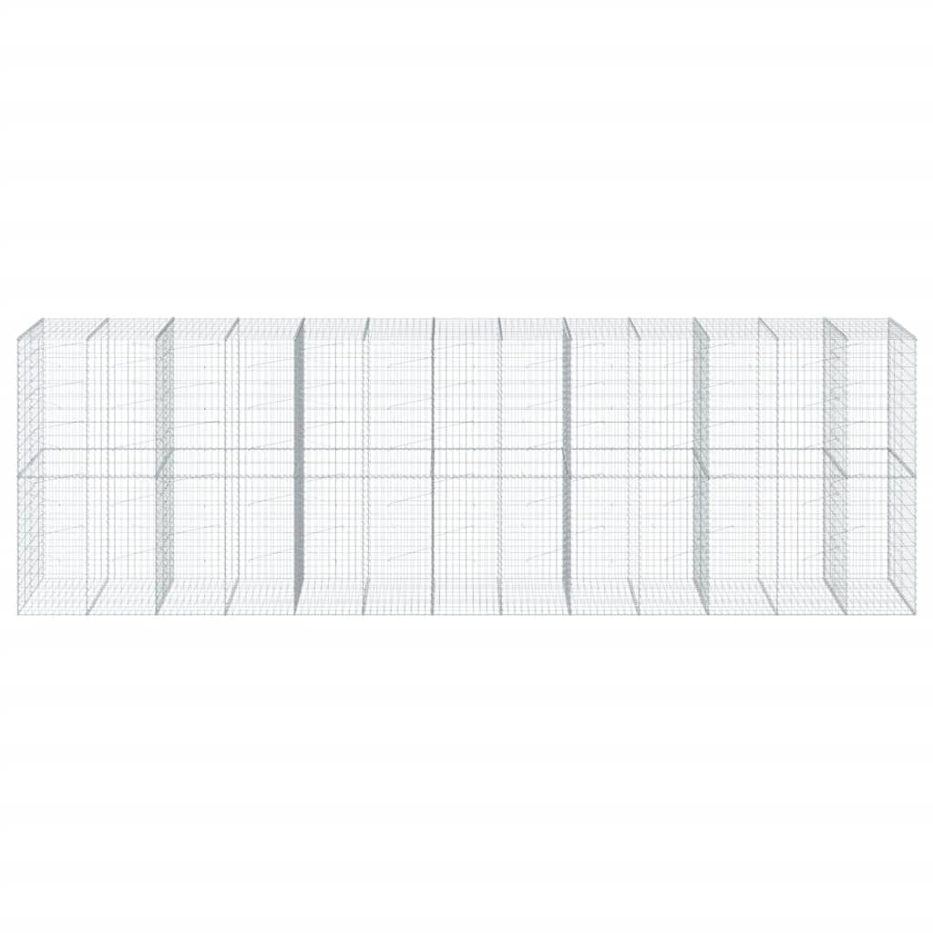 Schanskorf 650x100x200 cm gegalvaniseerd ijzer zilverkleurig is nu te koop bij PeponiXL, paradijselijk wonen!