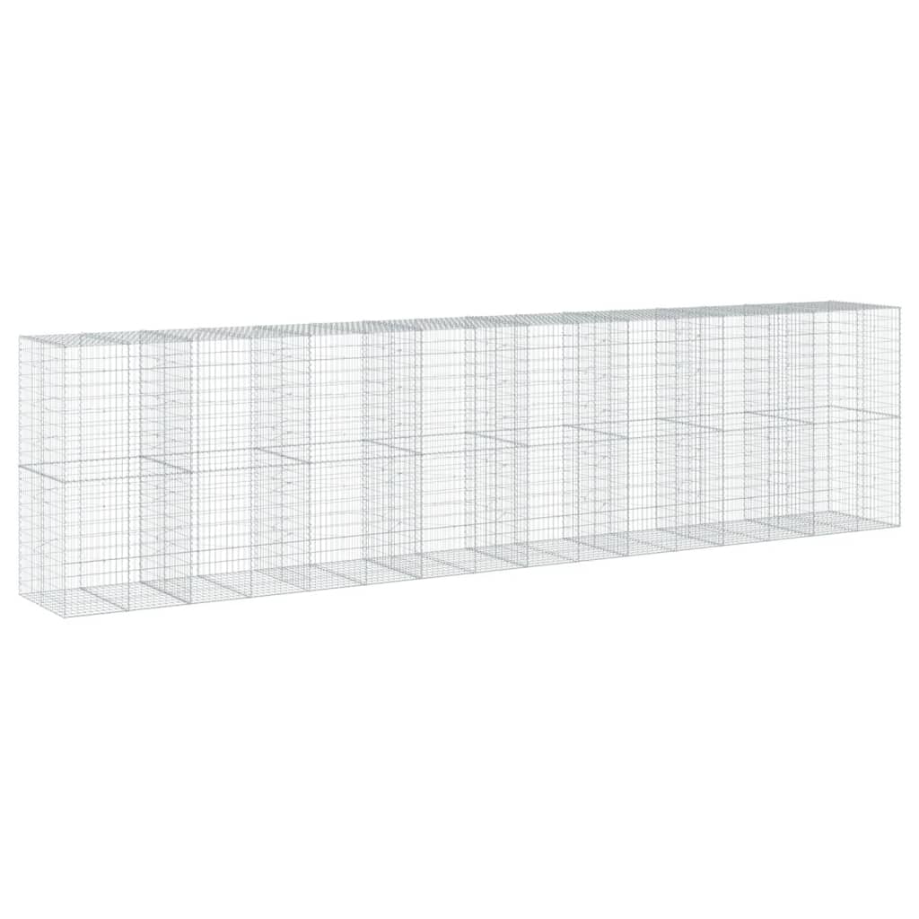 Schanskorf 800x100x200 cm gegalvaniseerd ijzer zilverkleurig is nu te koop bij PeponiXL, paradijselijk wonen!