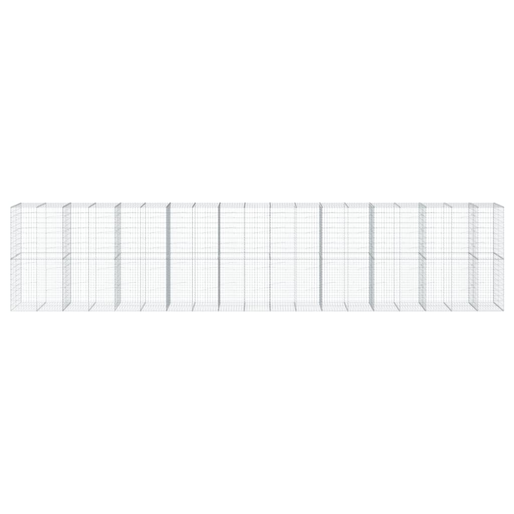 Schanskorf 950x100x200 cm gegalvaniseerd ijzer zilverkleurig is nu te koop bij PeponiXL, paradijselijk wonen!