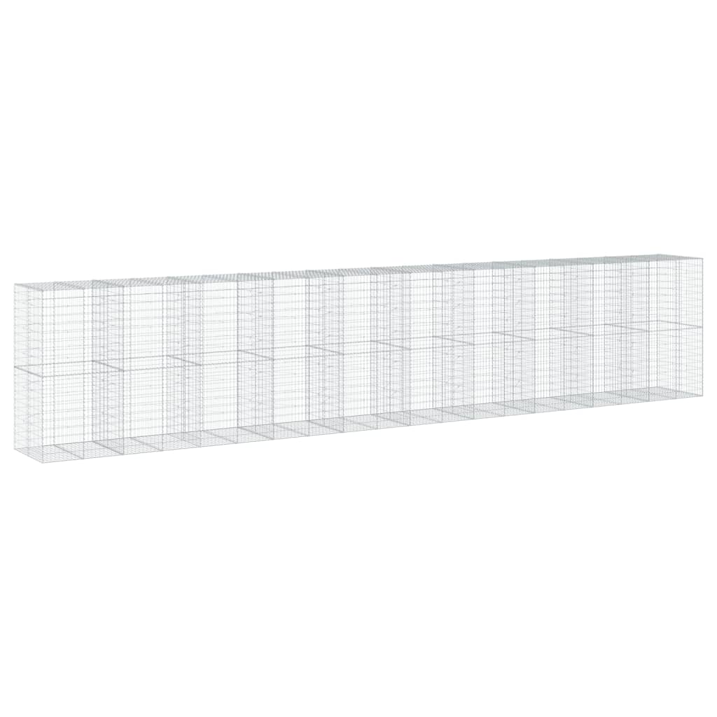 Schanskorf 1000x100x200 cm gegalvaniseerd ijzer zilverkleurig is nu te koop bij PeponiXL, paradijselijk wonen!
