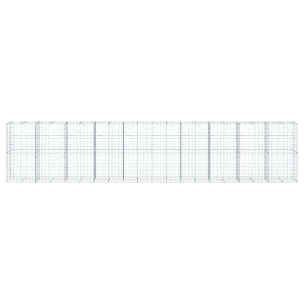 Schanskorf 1000x100x200 cm gegalvaniseerd ijzer zilverkleurig is nu te koop bij PeponiXL, paradijselijk wonen!