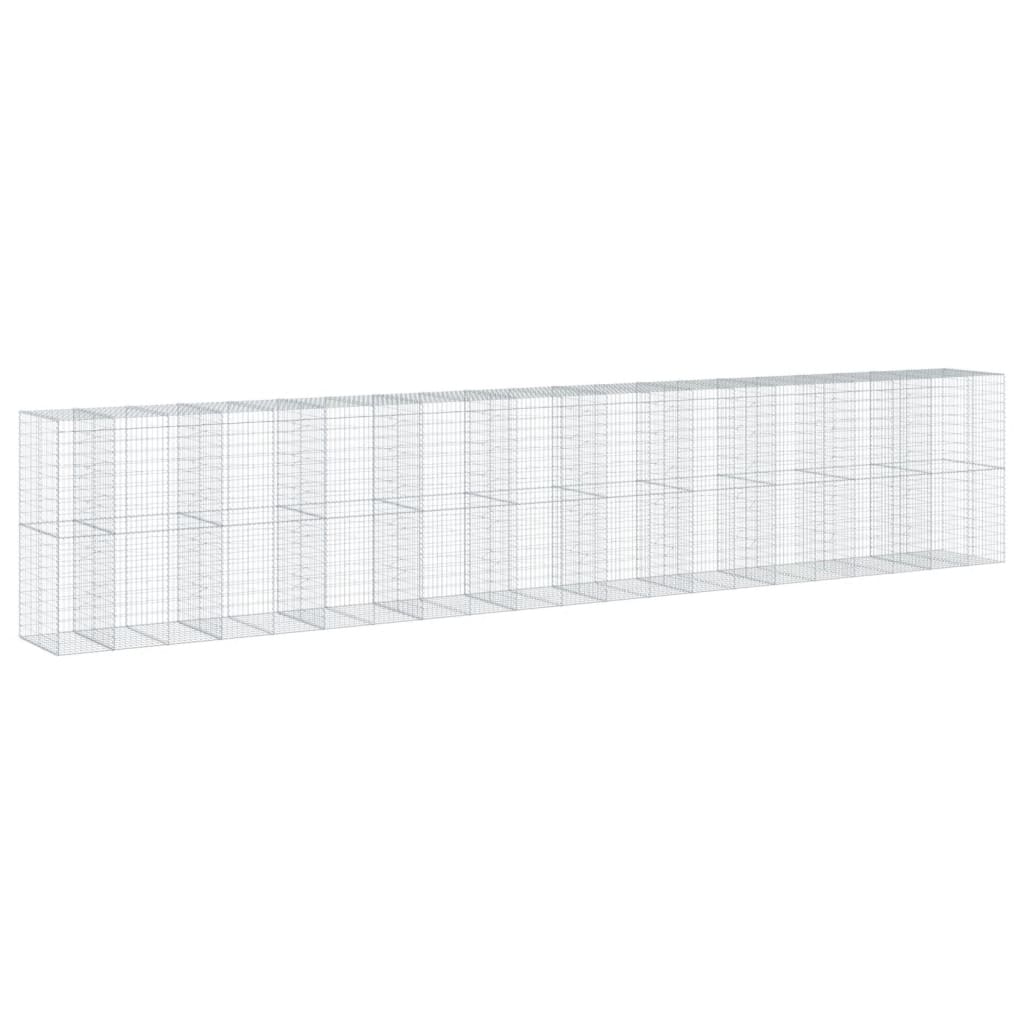 Schanskorf 1050x100x200 cm gegalvaniseerd ijzer zilverkleurig is nu te koop bij PeponiXL, paradijselijk wonen!