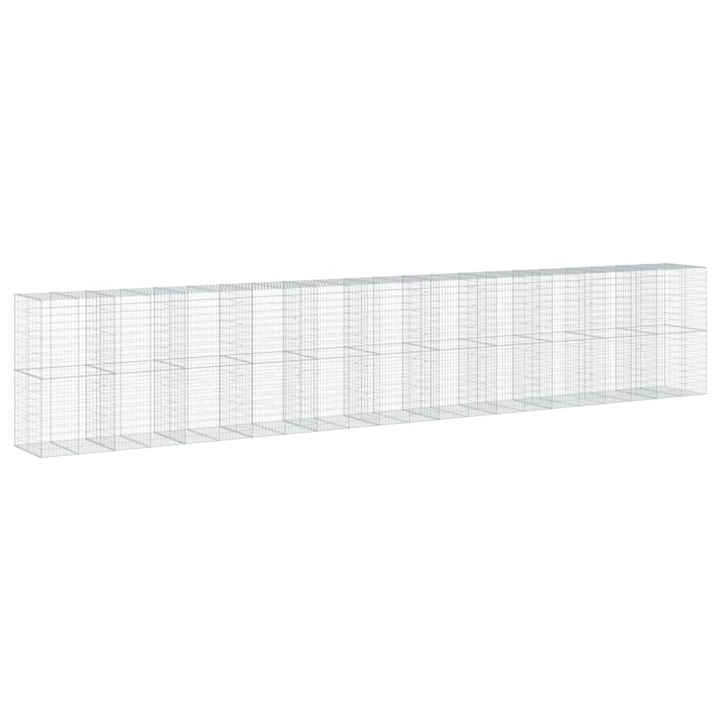 Schanskorf 1100x100x200 cm gegalvaniseerd ijzer zilverkleurig is nu te koop bij PeponiXL, paradijselijk wonen!