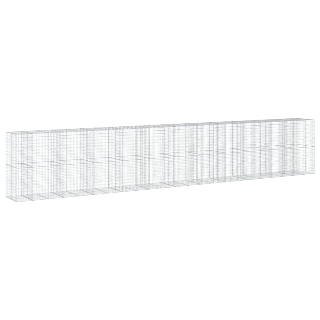 Schanskorf 1150x100x200 cm gegalvaniseerd ijzer zilverkleurig is nu te koop bij PeponiXL, paradijselijk wonen!