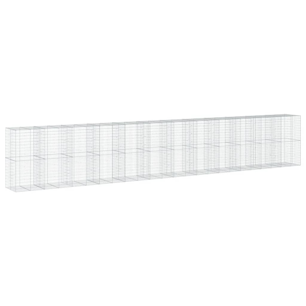 Schanskorf 1200x100x200 cm gegalvaniseerd ijzer zilverkleurig is nu te koop bij PeponiXL, paradijselijk wonen!