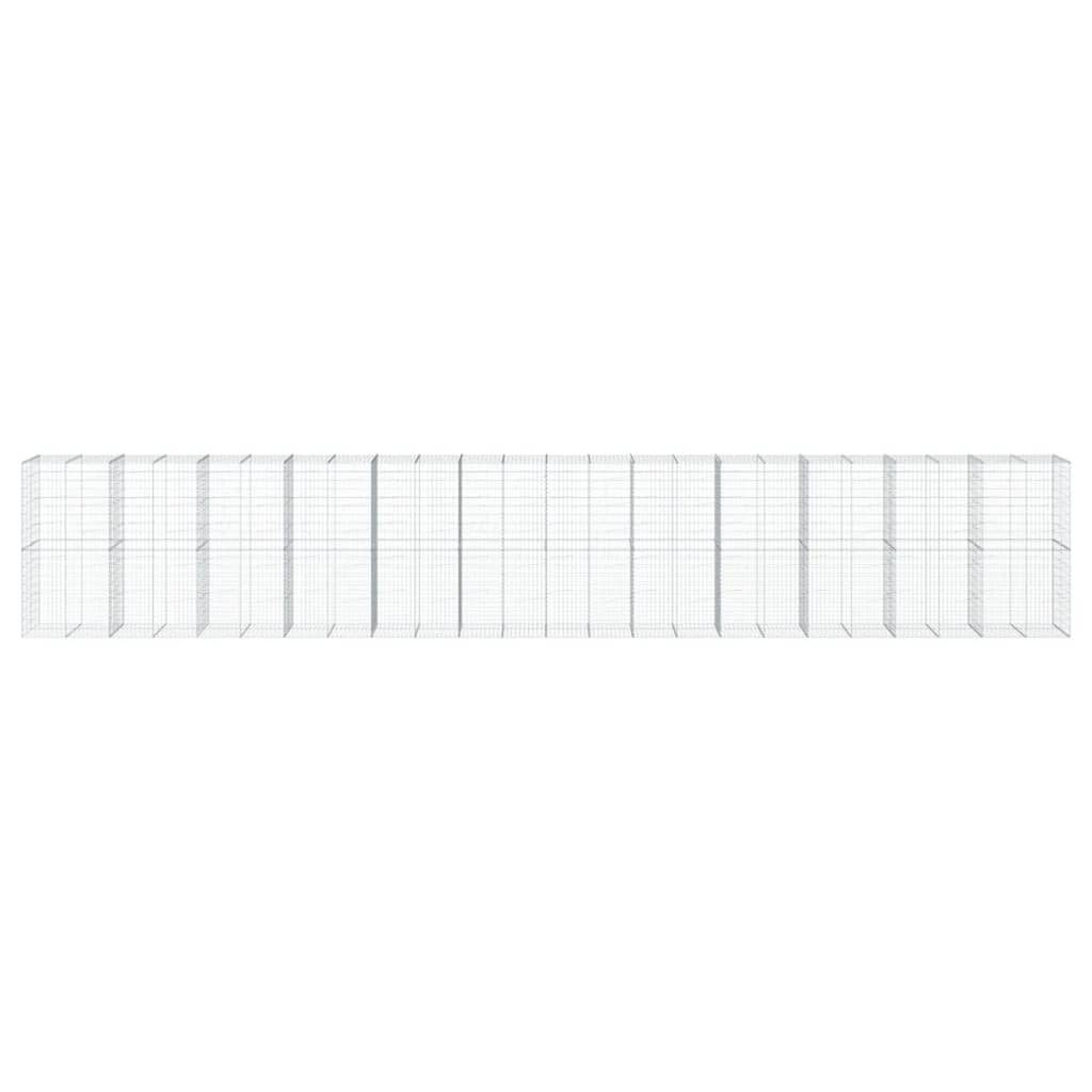 Schanskorf 1200x100x200 cm gegalvaniseerd ijzer zilverkleurig is nu te koop bij PeponiXL, paradijselijk wonen!