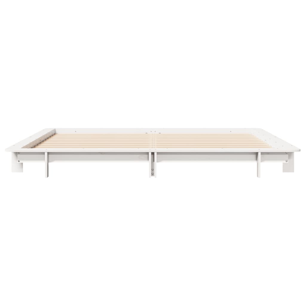 Bedframe zonder matras massief grenenhout wit 160x200 cm is nu te koop bij PeponiXL, paradijselijk wonen!
