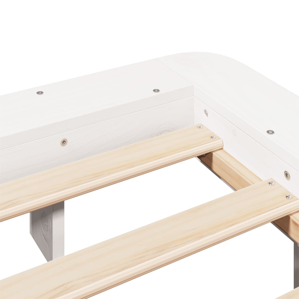 Bedframe zonder matras massief grenenhout wit 160x200 cm is nu te koop bij PeponiXL, paradijselijk wonen!