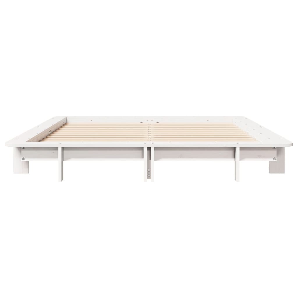 Bedframe zonder matras massief grenenhout wit 120x200 cm is nu te koop bij PeponiXL, paradijselijk wonen!