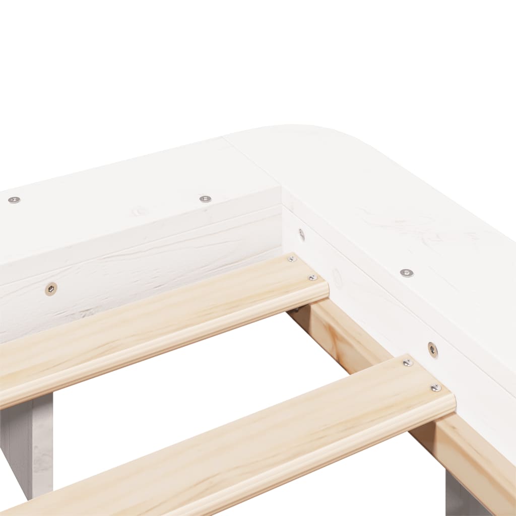 Bedframe zonder matras massief grenenhout wit 120x200 cm is nu te koop bij PeponiXL, paradijselijk wonen!