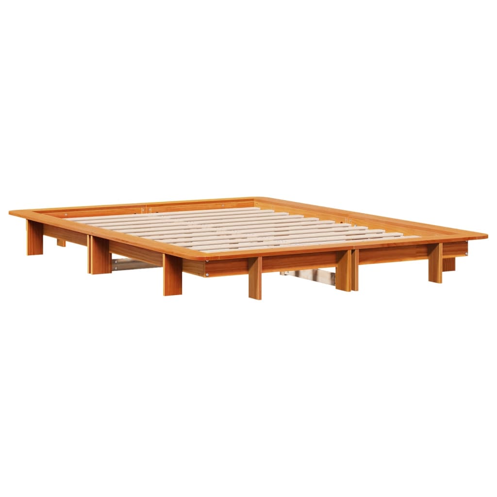 Bedframe zonder matras massief grenenhout wasbruin 120x200 cm is nu te koop bij PeponiXL, paradijselijk wonen!