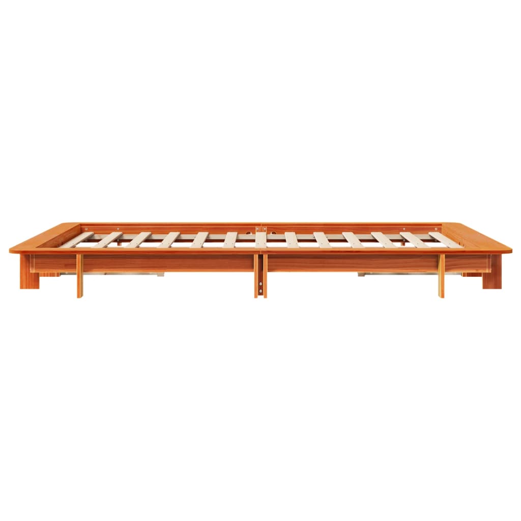 Bedframe zonder matras massief grenenhout wasbruin 120x200 cm is nu te koop bij PeponiXL, paradijselijk wonen!