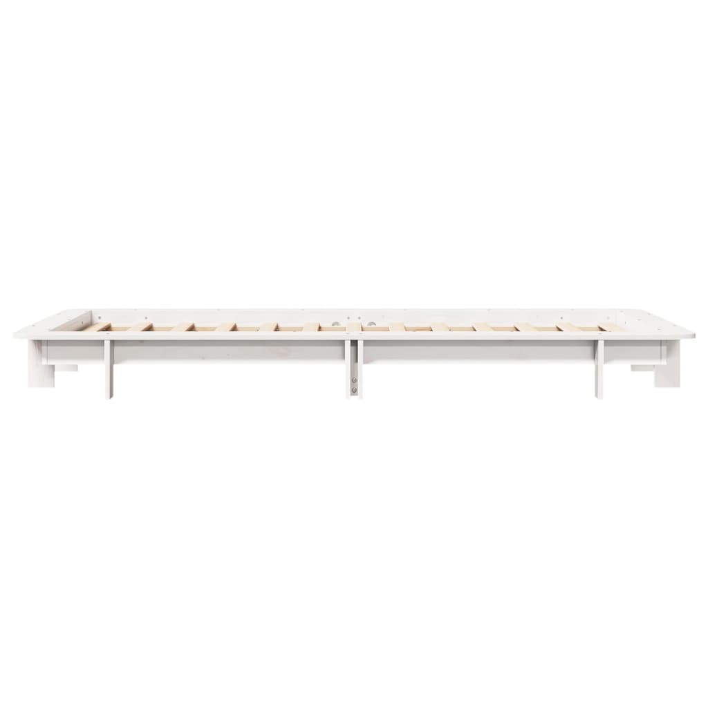 Bedframe zonder matras massief grenenhout wit 90x200 cm is nu te koop bij PeponiXL, paradijselijk wonen!