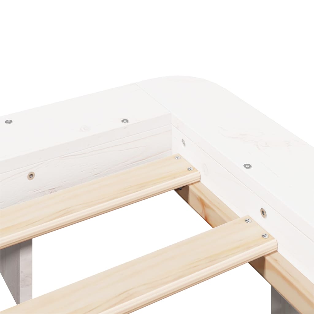 Bedframe zonder matras massief grenenhout wit 140x190 cm is nu te koop bij PeponiXL, paradijselijk wonen!
