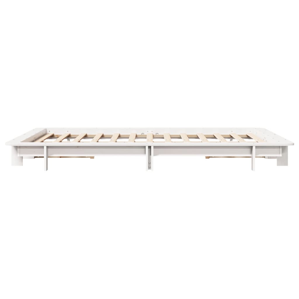 Bedframe zonder matras massief grenenhout wit 135x190 cm is nu te koop bij PeponiXL, paradijselijk wonen!