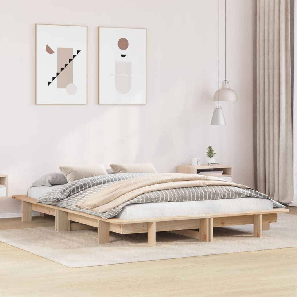 Bedframe zonder matras massief grenenhout 120x190 cm is nu te koop bij PeponiXL, paradijselijk wonen!