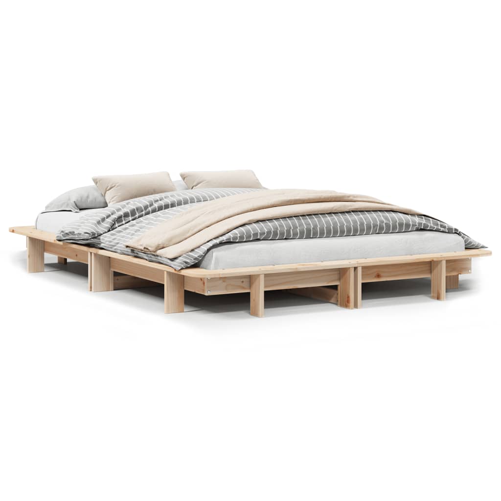 Bedframe zonder matras massief grenenhout 120x190 cm is nu te koop bij PeponiXL, paradijselijk wonen!