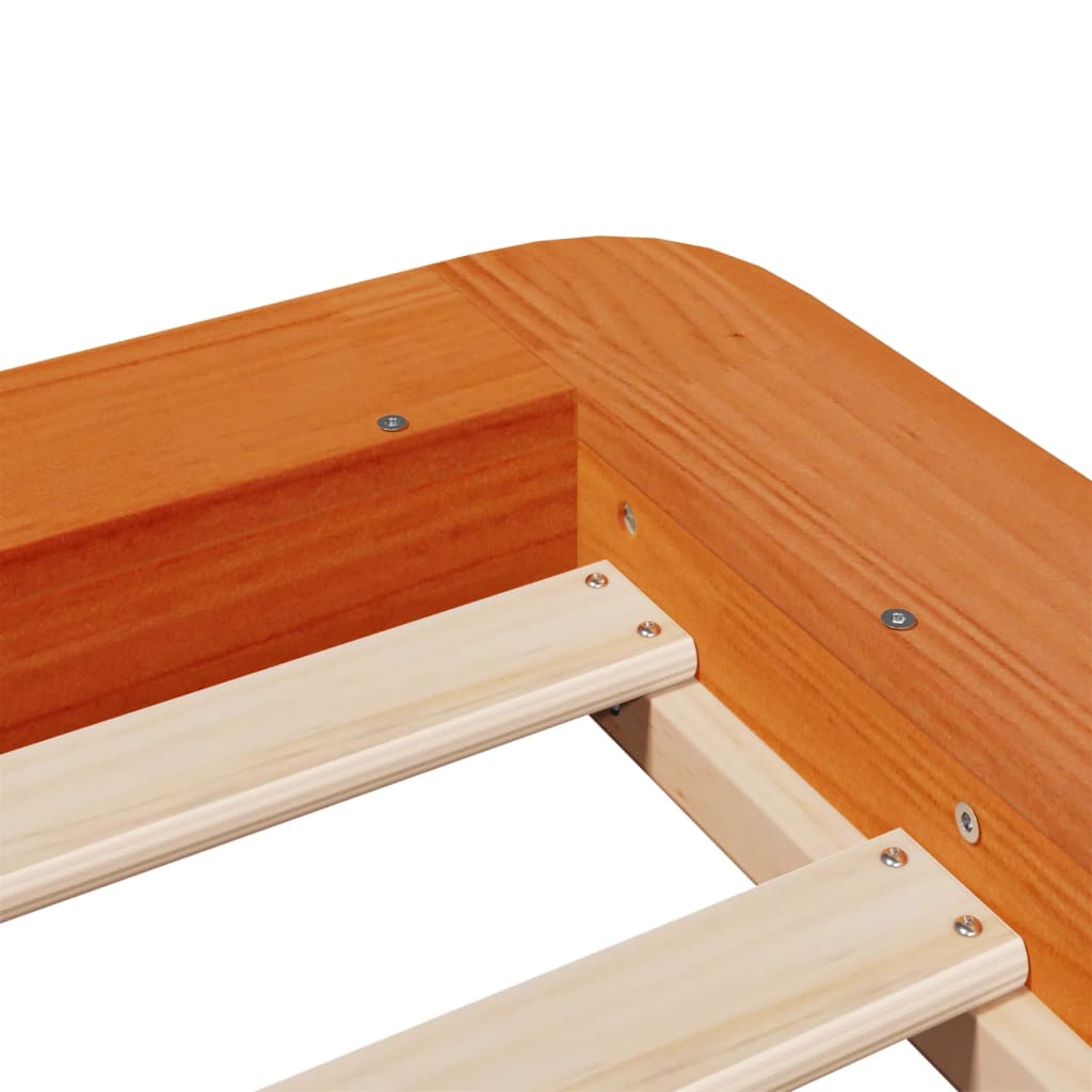 Bedframe zonder matras massief grenenhout wasbruin 90x190 cm is nu te koop bij PeponiXL, paradijselijk wonen!