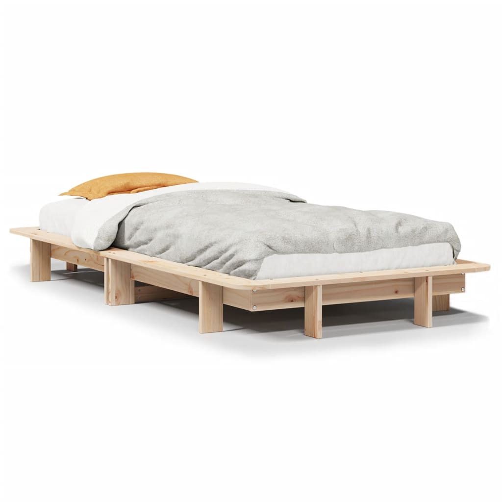 Bedframe zonder matras massief grenenhout 75x190 cm is nu te koop bij PeponiXL, paradijselijk wonen!