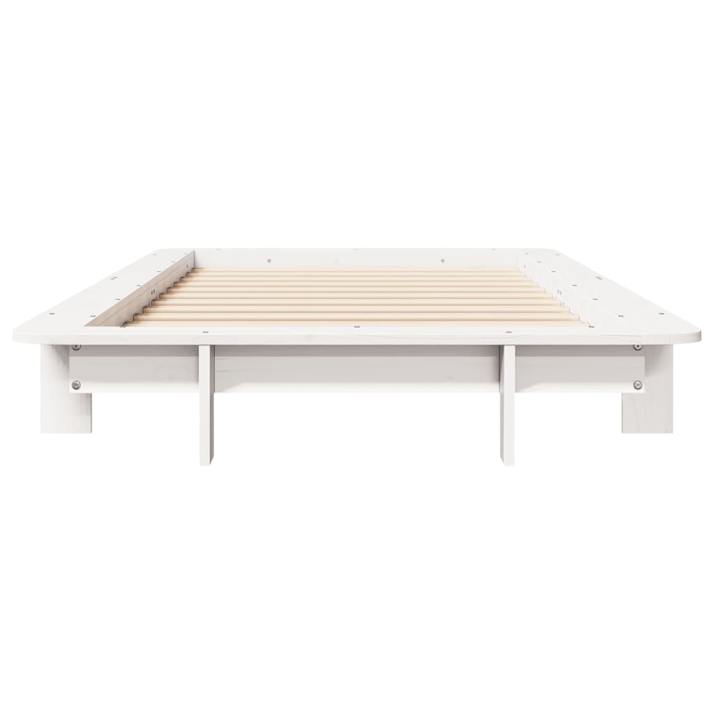 Bedframe zonder matras massief grenenhout wit 75x190 cm is nu te koop bij PeponiXL, paradijselijk wonen!