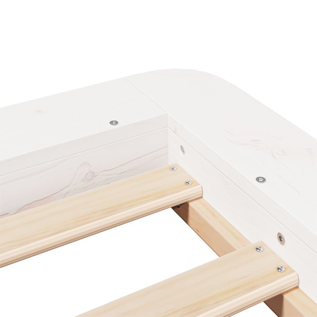 Bedframe zonder matras massief grenenhout wit 75x190 cm is nu te koop bij PeponiXL, paradijselijk wonen!