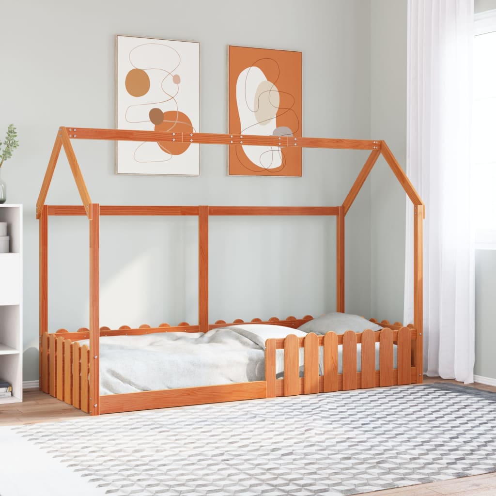 Bedhuis wasbruin massief grenenhout 80x200 cm is nu te koop bij PeponiXL, paradijselijk wonen!