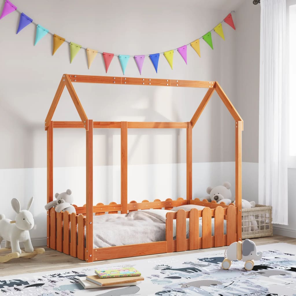 Bedhuis wasbruin massief grenenhout 70x140 cm is nu te koop bij PeponiXL, paradijselijk wonen!