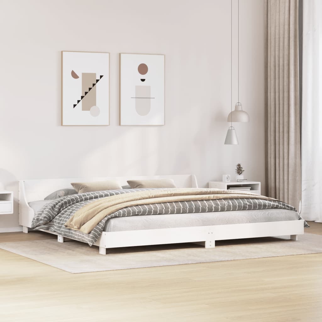 Bedframe zonder matras massief grenenhout wit 180x200 cm is nu te koop bij PeponiXL, paradijselijk wonen!