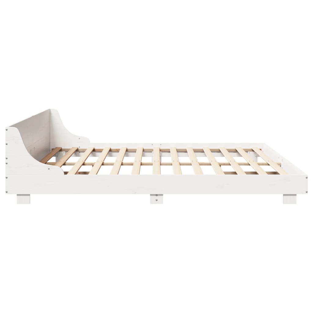 Bedframe zonder matras massief grenenhout wit 180x200 cm is nu te koop bij PeponiXL, paradijselijk wonen!