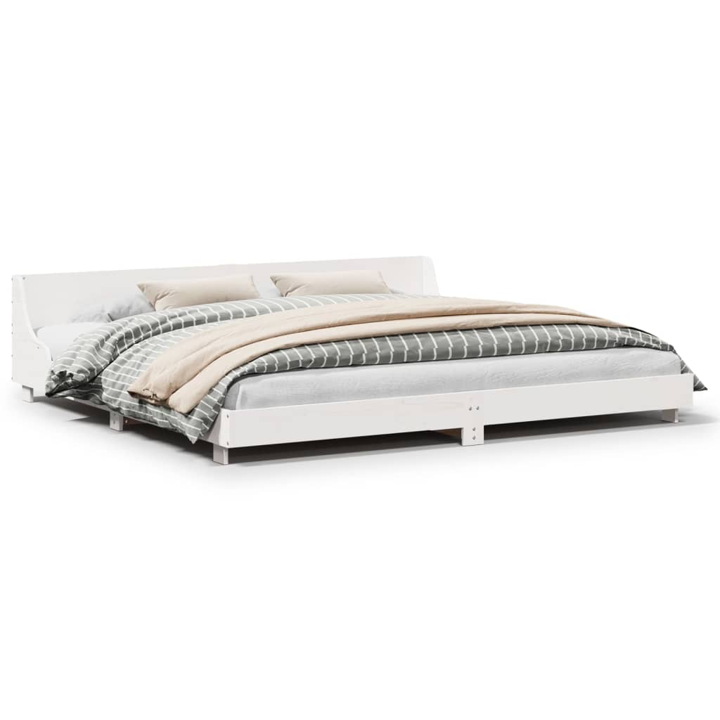 Bedframe zonder matras massief grenenhout wit 180x200 cm is nu te koop bij PeponiXL, paradijselijk wonen!