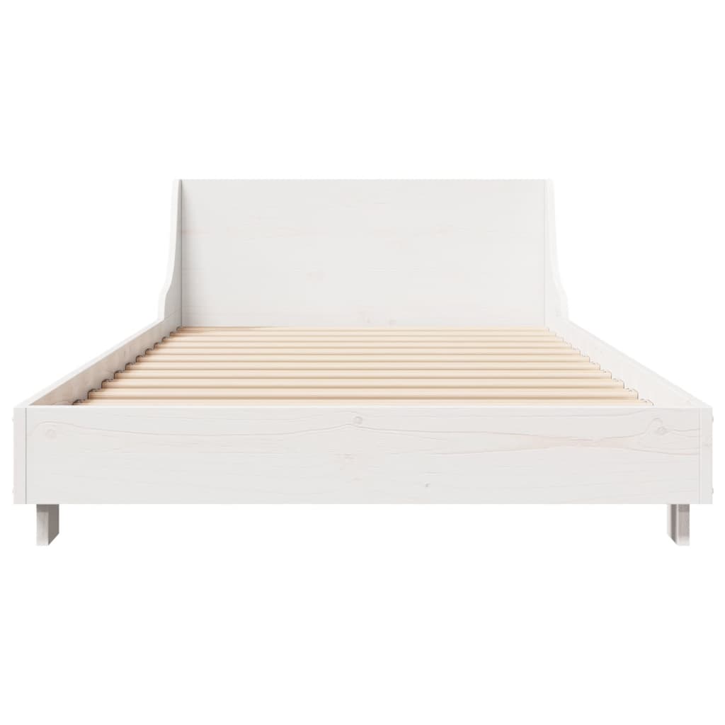 Bedframe zonder matras massief grenenhout wit 140x200 cm is nu te koop bij PeponiXL, paradijselijk wonen!