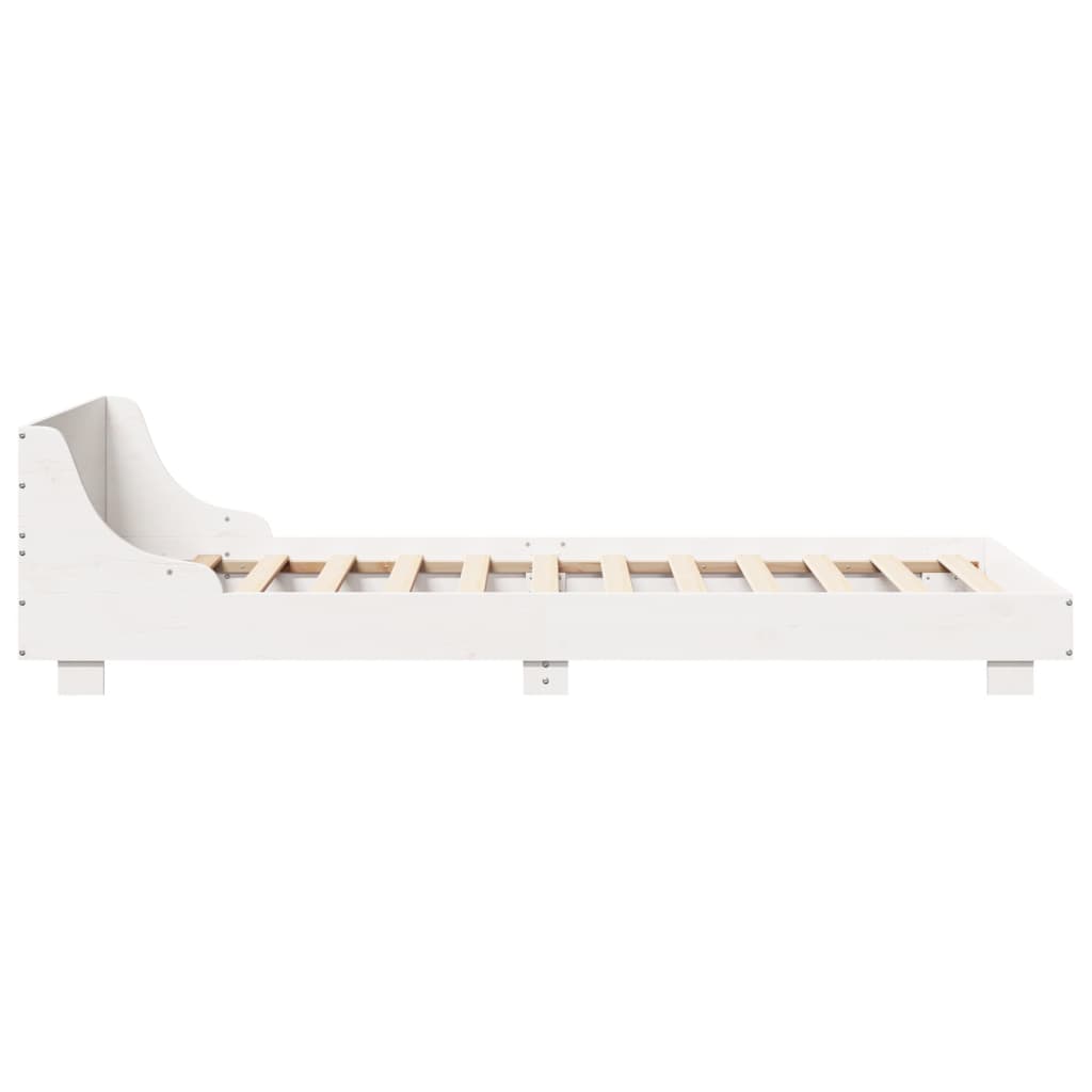 Bedframe zonder matras massief grenenhout wit 140x200 cm is nu te koop bij PeponiXL, paradijselijk wonen!