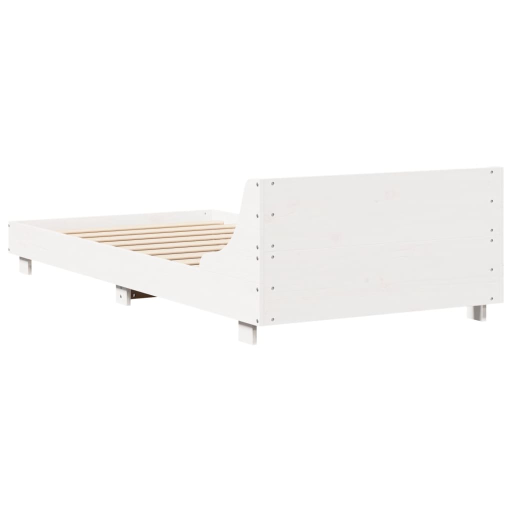 Bedframe zonder matras massief grenenhout wit 140x200 cm is nu te koop bij PeponiXL, paradijselijk wonen!