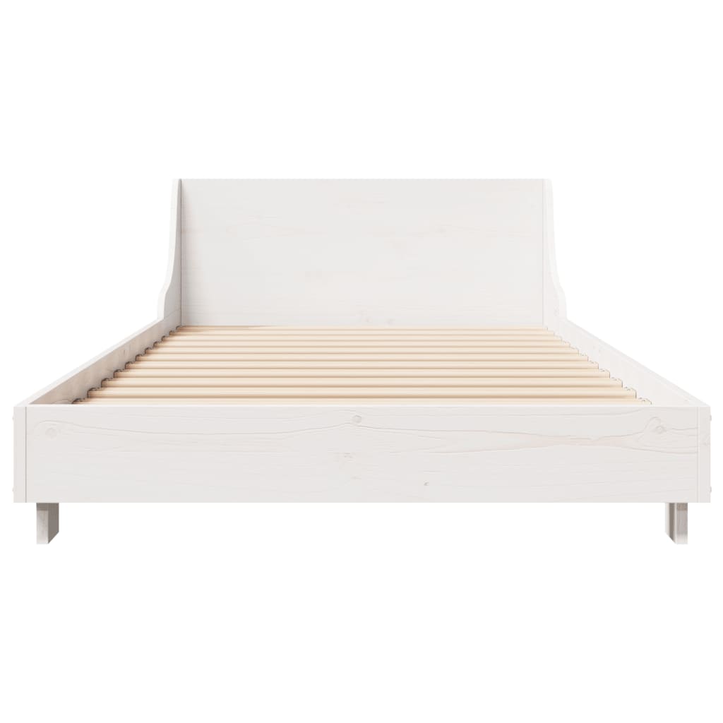 Bedframe zonder matras massief grenenhout wit 90x200 cm is nu te koop bij PeponiXL, paradijselijk wonen!