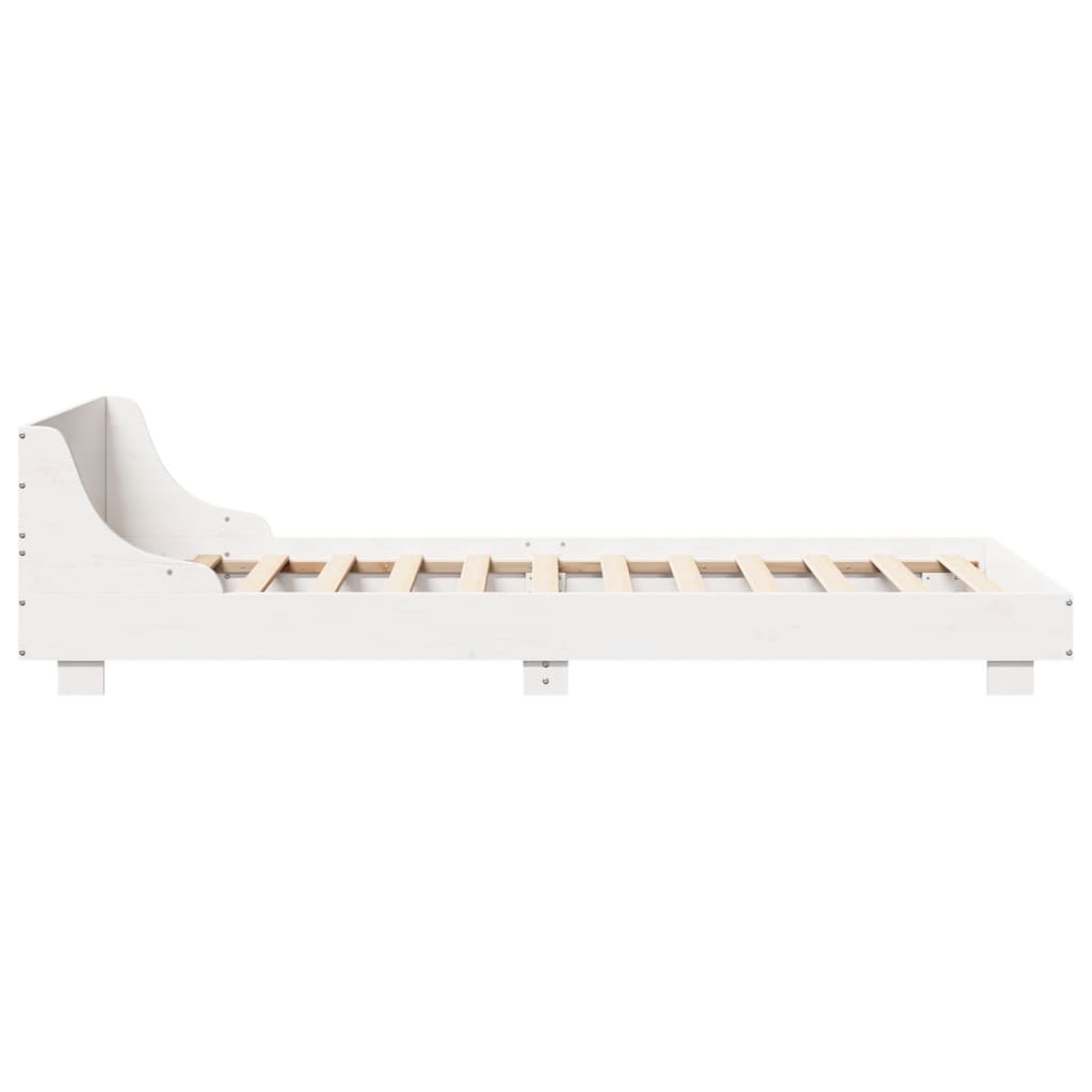 Bedframe zonder matras massief grenenhout wit 90x200 cm is nu te koop bij PeponiXL, paradijselijk wonen!