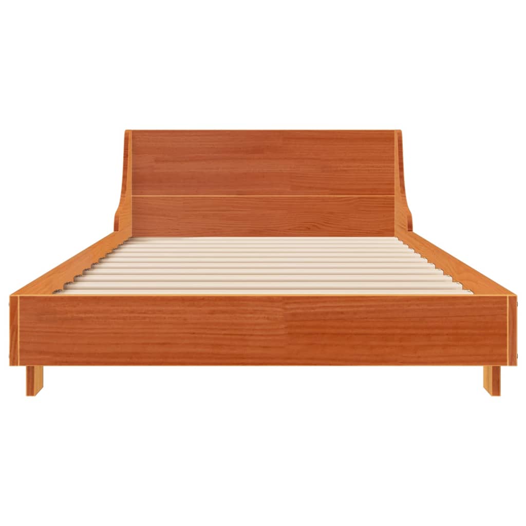 Bedframe zonder matras massief grenenhout wasbruin 90x200 cm is nu te koop bij PeponiXL, paradijselijk wonen!
