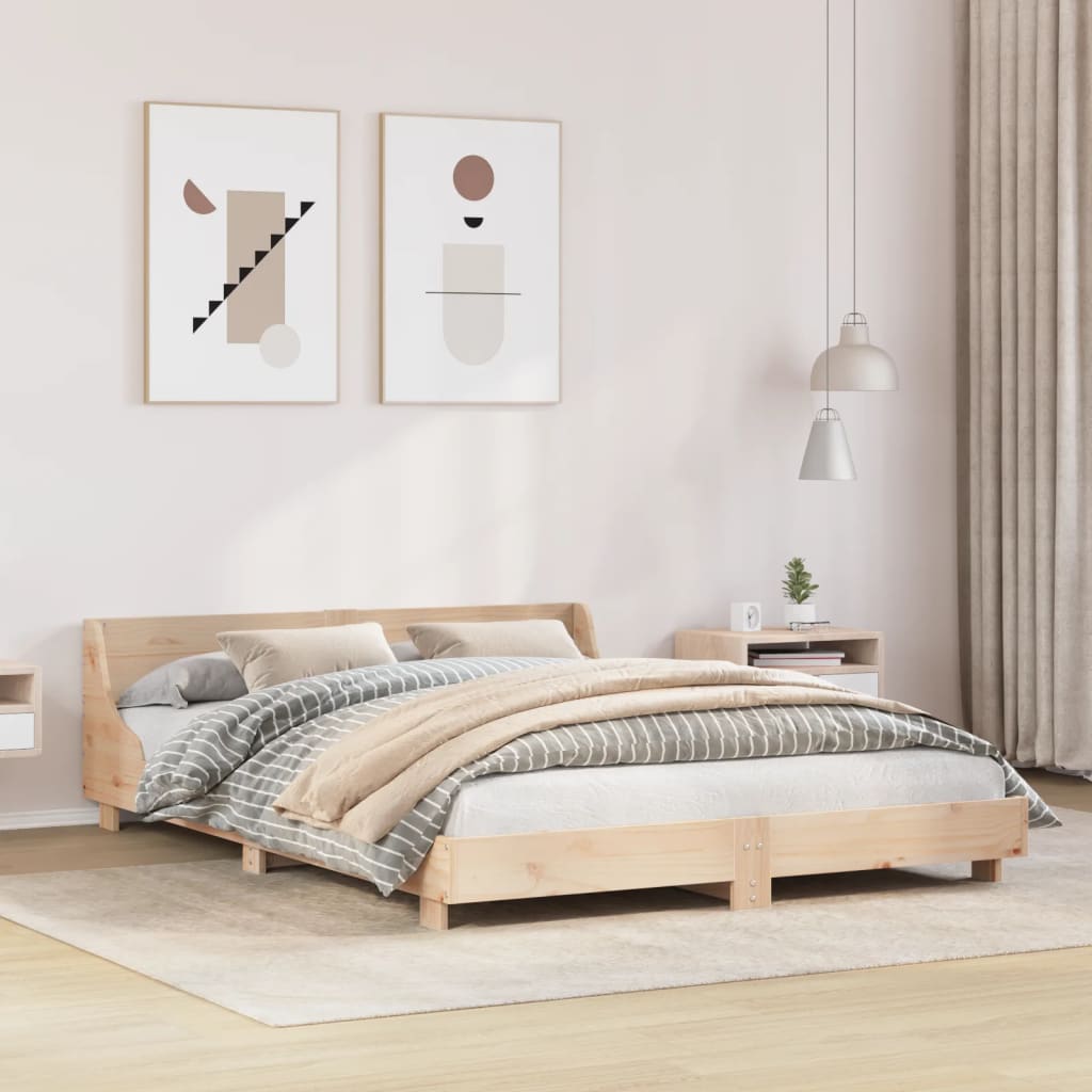 Bedframe zonder matras massief grenenhout 140x190 cm is nu te koop bij PeponiXL, paradijselijk wonen!