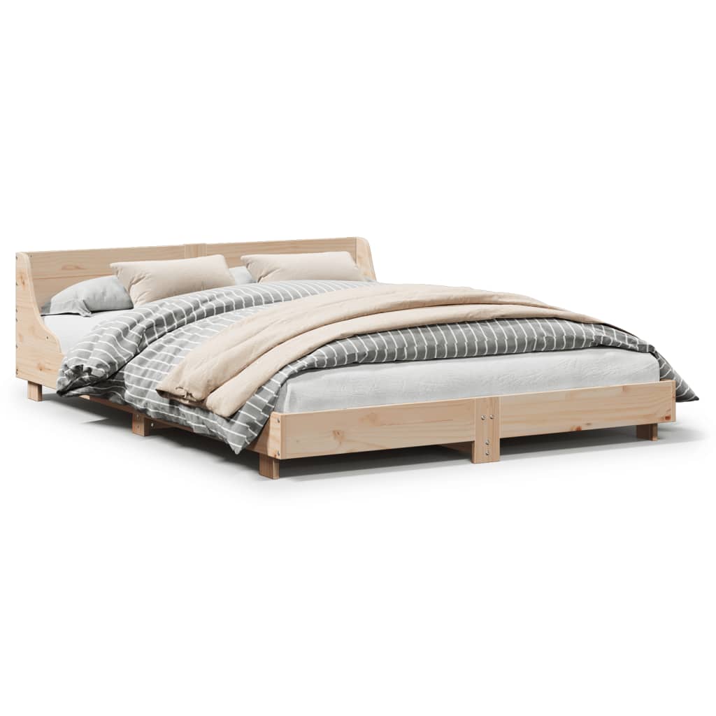 Bedframe zonder matras massief grenenhout 120x190 cm is nu te koop bij PeponiXL, paradijselijk wonen!