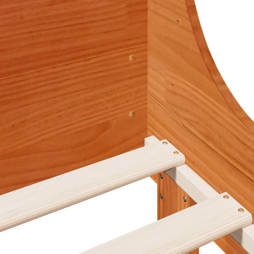 Bedframe zonder matras massief grenenhout wasbruin 120x190 cm is nu te koop bij PeponiXL, paradijselijk wonen!
