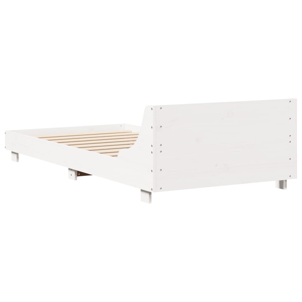 Bedframe zonder matras massief grenenhout wit 90x190 cm is nu te koop bij PeponiXL, paradijselijk wonen!