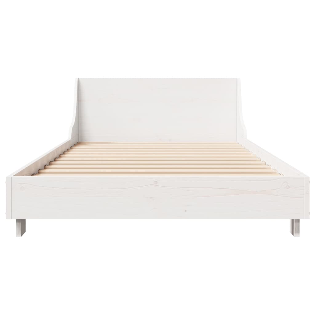Bedframe zonder matras massief grenenhout wit 75x190 cm is nu te koop bij PeponiXL, paradijselijk wonen!