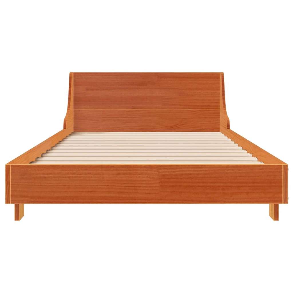 Bedframe zonder matras massief grenenhout wasbruin 75x190 cm is nu te koop bij PeponiXL, paradijselijk wonen!