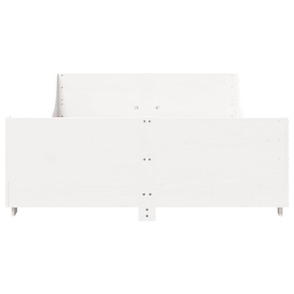 Bedframe zonder matras massief grenenhout wit 120x200 cm is nu te koop bij PeponiXL, paradijselijk wonen!