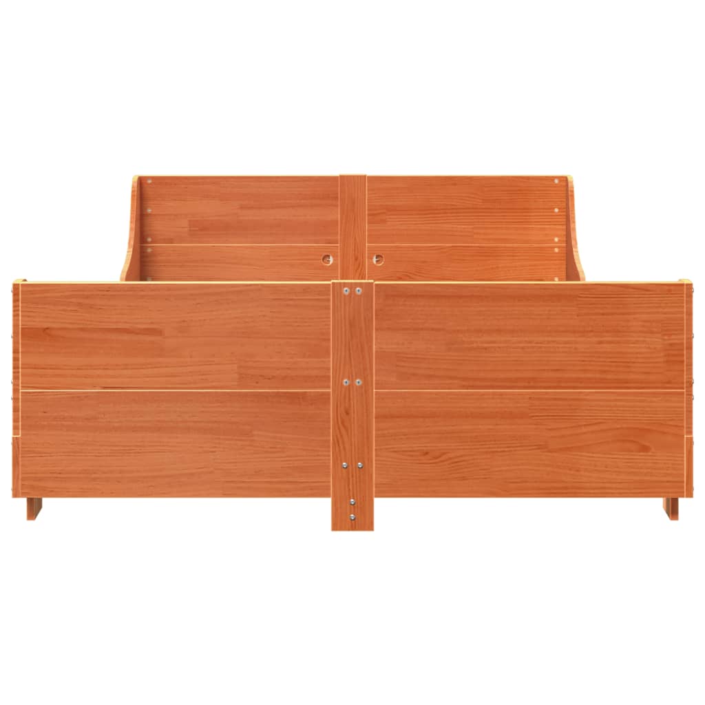 Bedframe zonder matras massief grenenhout wasbruin 120x200 cm is nu te koop bij PeponiXL, paradijselijk wonen!